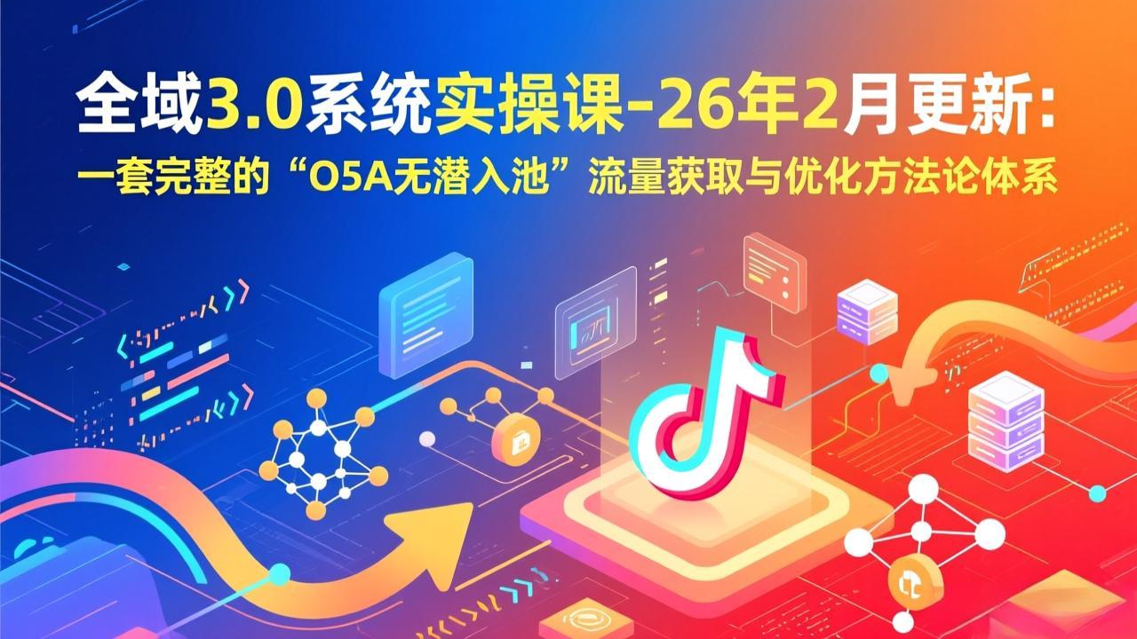 全域3.0系统实操课-26年2月更新：一套完整的“O5A无潜入池”流量获取与优化方法论体系