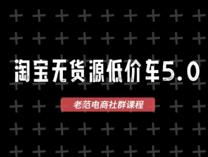 淘宝无货源2025VIP教程，最新的淘宝无货源课程，1688代发，蓝海选品，零成本创业首选