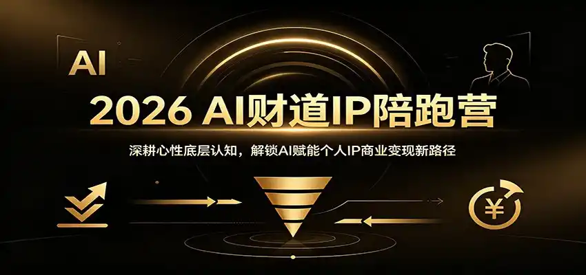 2026 AI财道IP陪跑营：深耕心性底层认知，解锁AI赋能个人IP商业变现新路径