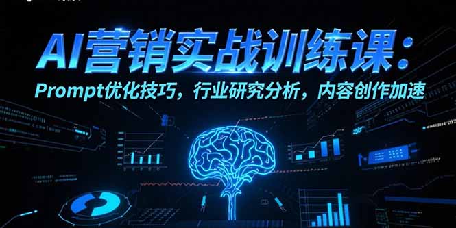 AI营销实战训练课：Prompt优化技巧，行业研究分析，内容创作加速