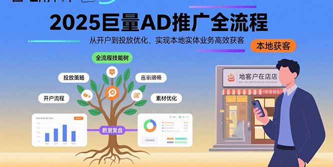 2025巨量AD推广全流程，从开户到投放优化，实现本地实体业务高效获客